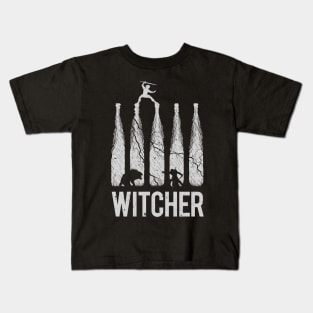 The Witcher - title silhouette (B) Kids T-Shirt